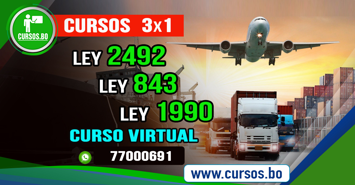 3 Cursos Ley 2492 - Ley 843  y Ley 1990 ✅ (Virtual 24/7)